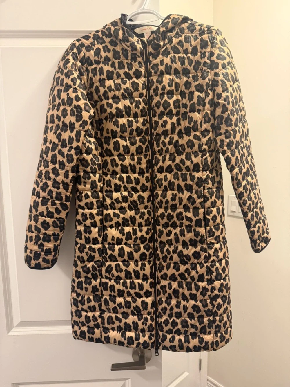 Joe Fresh x Jillian Harris Leopard Print Hooded Coat - Picture 2 of 4